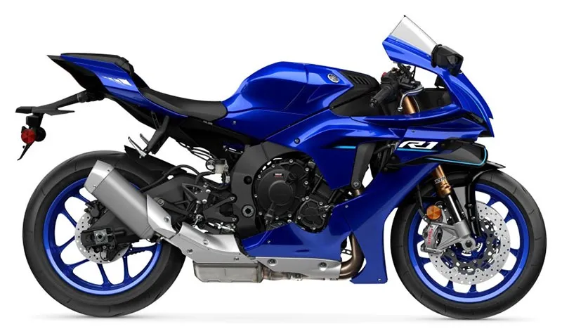 2026 Yamaha YZF-R1 in Team Yamaha Blue — front three-quarter view