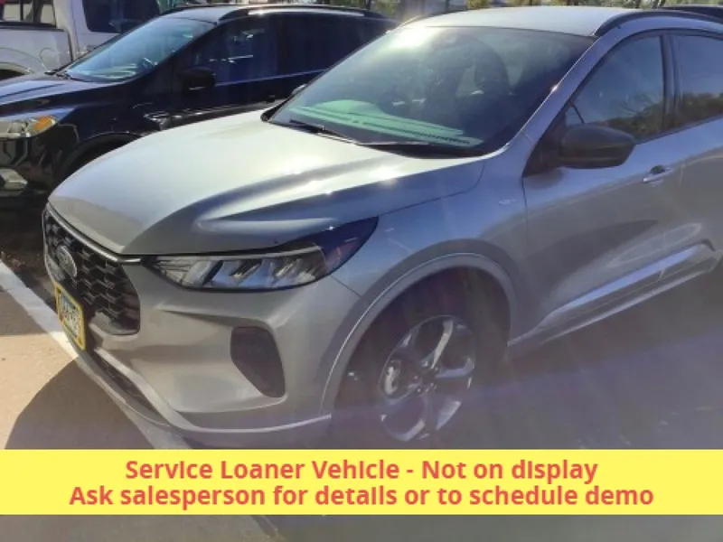 2024 Ford Escape ST LINE AWD in Iconic Silver Metallic — front three-quarter view