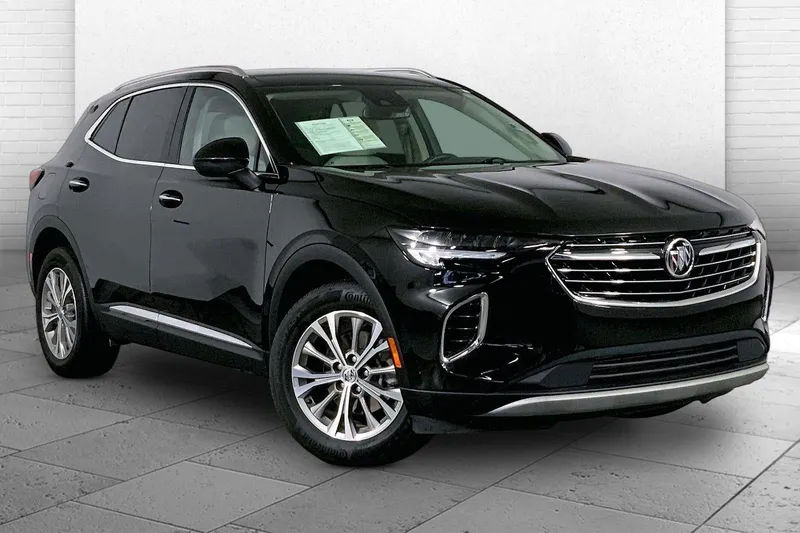2023 Buick Envision Preferred in Ebony Twilight Metallic — front three-quarter view