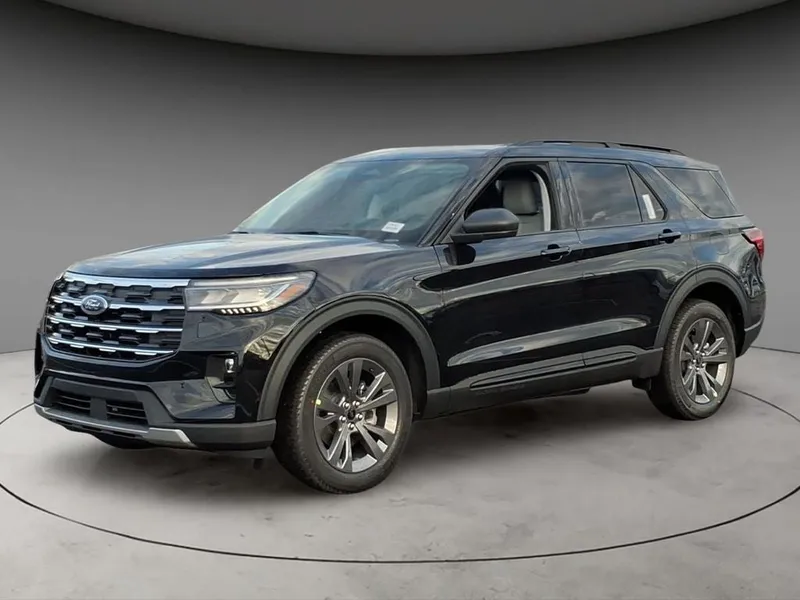 2026 Ford Explorer Active in Black Metallic — front three-quarter view