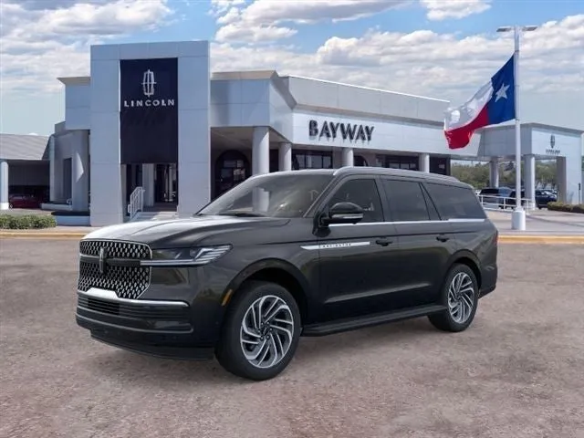 2026 Lincoln Navigator Premiere in Infinite Black Metallic Clearcoat — front three-quarter view