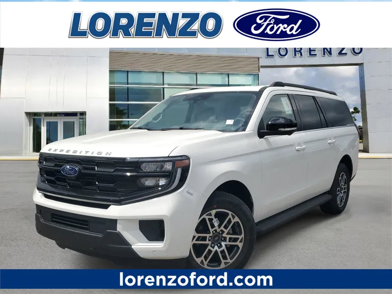 2026 Ford Expedition Max Active in Star White Metallic Tri-Coat — front three-quarter view