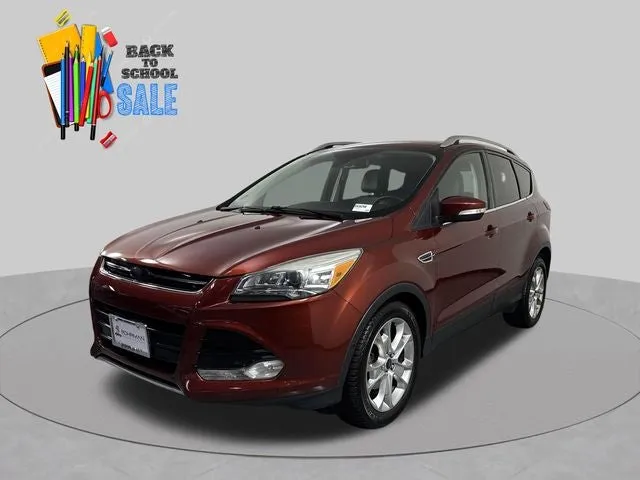 2014 Ford Escape Titanium in Sunset — front three-quarter view