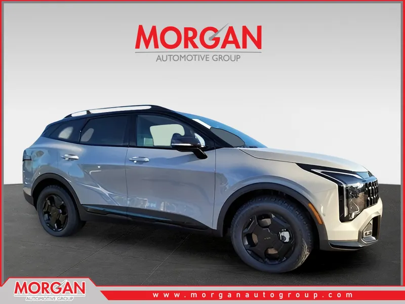 2026 Kia Sportage X-Pro Prestige in Gray — front three-quarter view
