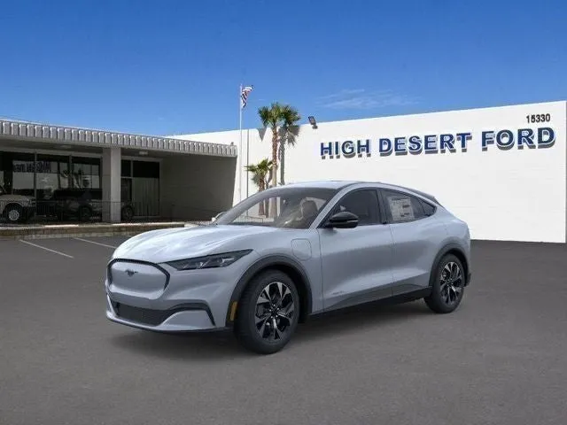 2026 Ford Mustang Mach-E Select in Gray Metallic — front three-quarter view