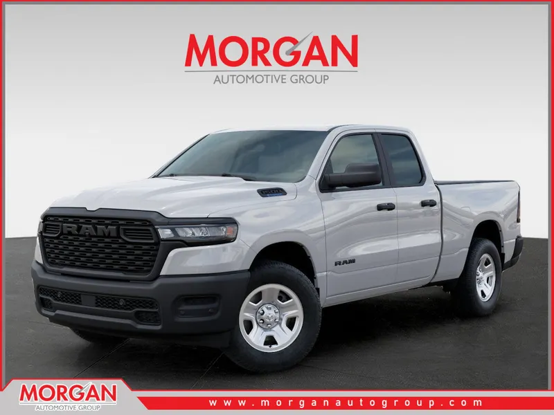 2026 Ram 1500 Tradesman in White — front three-quarter view