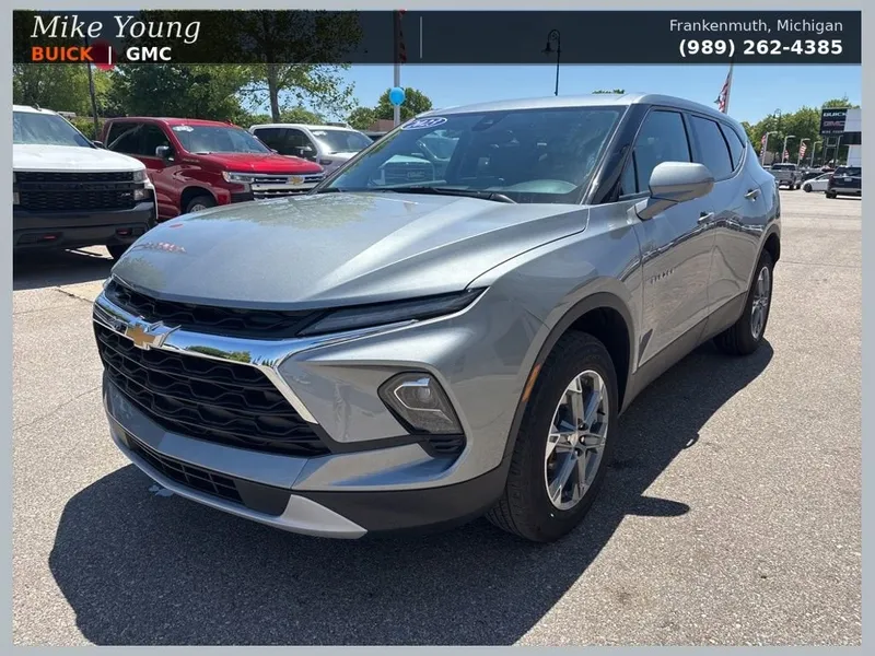 2023 Chevrolet Blazer 2LT in Sterling Gray Metallic — front three-quarter view