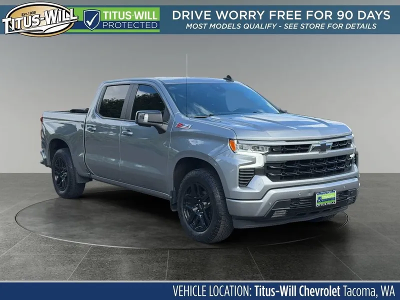 2024 Chevrolet Silverado 1500 RST in Sterling Gray Metallic — front three-quarter view