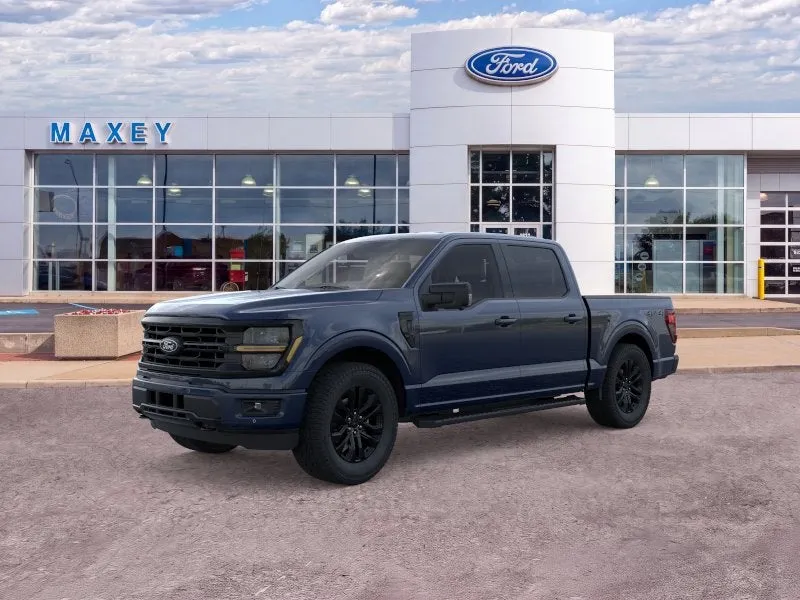 2026 Ford F-150 XLT in Antimatter Blue Metallic — front three-quarter view