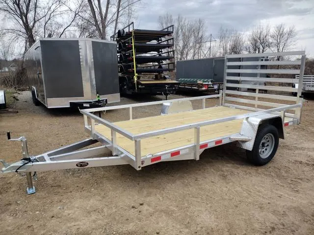 2027 Mid Michigan Trailers 6.5x14 SA Aluminum Utility — front three-quarter view