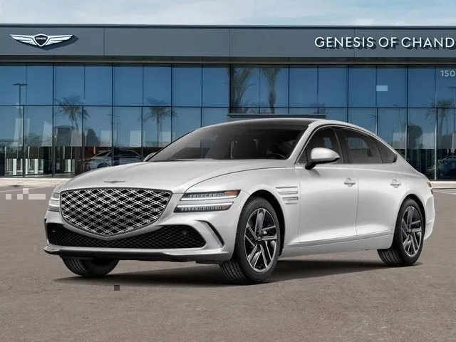 2026 Genesis G80 2.5T ADVANCED in Uyuni White — front three-quarter view