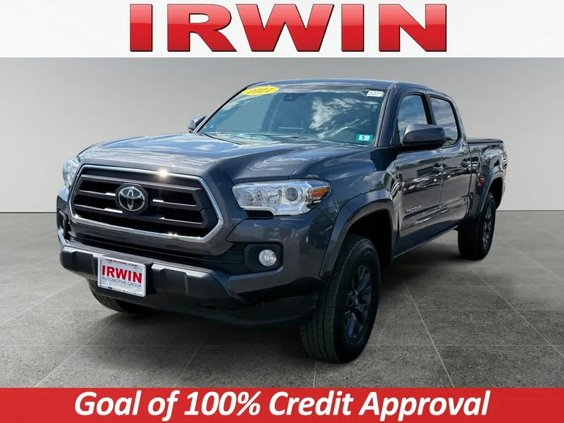 2021 Toyota Tacoma 4WD SR5 in Gray — front three-quarter view