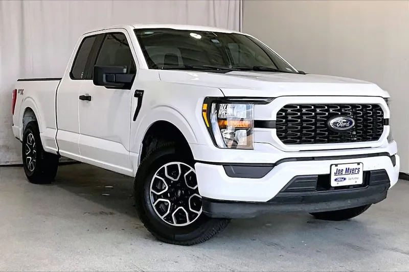 2023 Ford F-150 in Oxford White — front three-quarter view