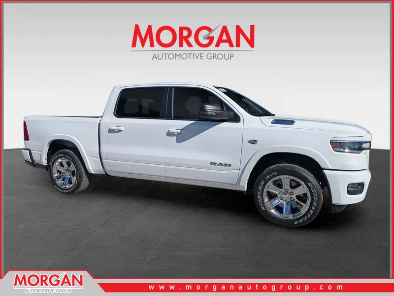 2026 Ram 1500 Big Horn/Lone Star in White — front three-quarter view