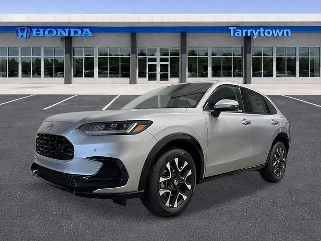2027 Honda HR-V EX-L AWD in Solar Silver Metallic — front three-quarter view
