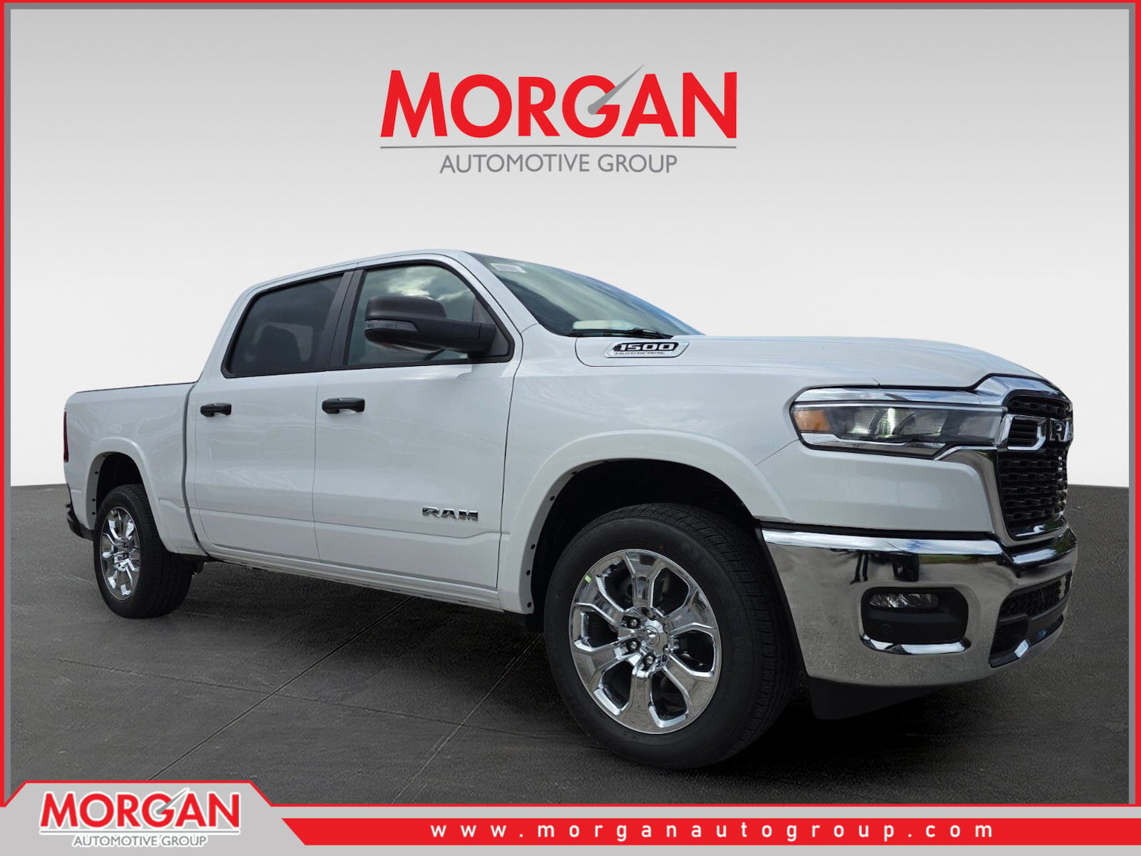 2026 Ram 1500 Big Horn/Lone Star in White — front three-quarter view