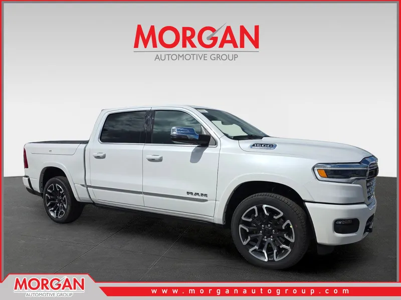 2026 Ram 1500 Limited in White — front three-quarter view