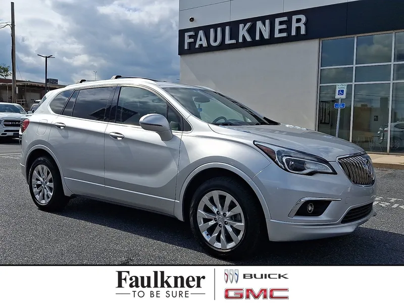 2017 Buick Envision Essence in Galaxy Silver Metallic — front three-quarter view