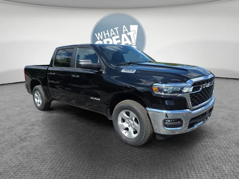 2026 RAM 1500 Big Horn/Lone Star in Diamond Black Crystal Pearlcoat — front three-quarter view