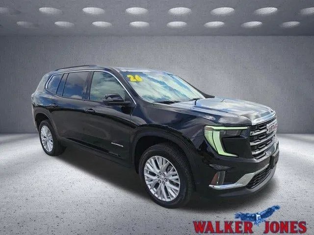 2026 GMC Acadia Elevation in Ebony Twilight Metallic — front three-quarter view