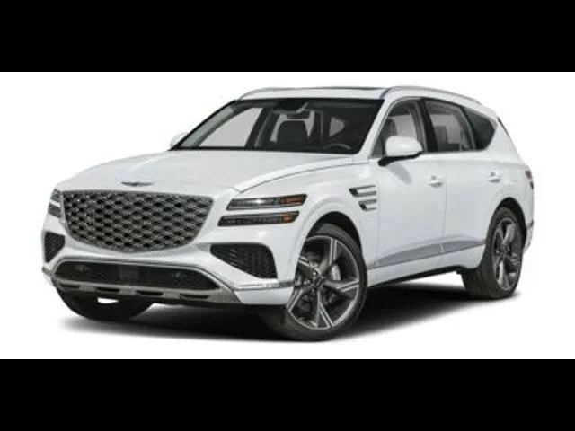 2026 Genesis GV80 3.5T PRESTIGE in Makalu Gray — front three-quarter view