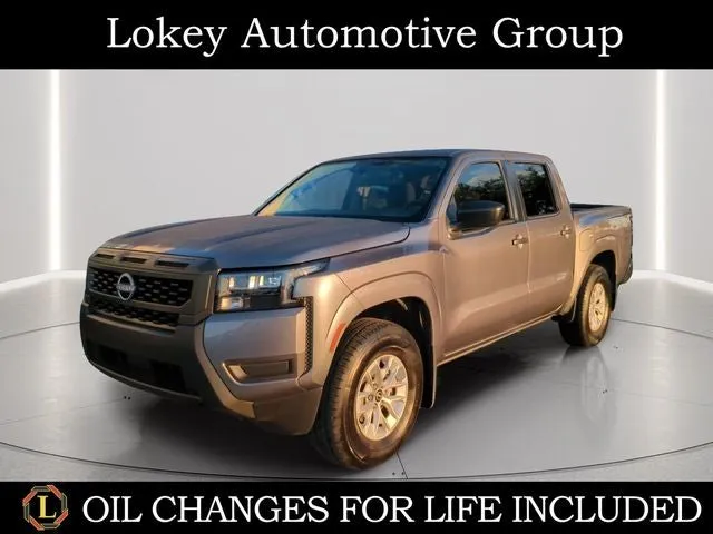 2026 Nissan Frontier S in Gun Metallic — front three-quarter view