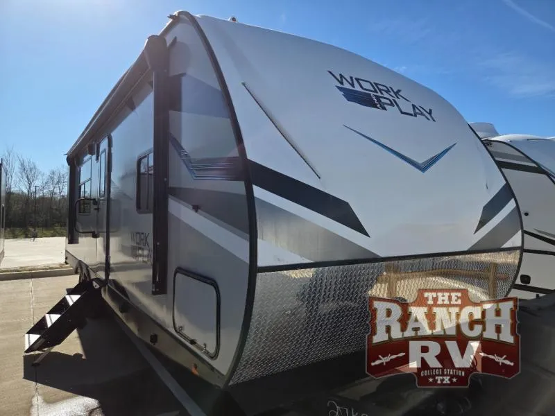 2023 Forest River RV Work and Play 27KB — front three-quarter view