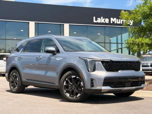 2024 Kia Sorento S in Everlasting Silver — front three-quarter view