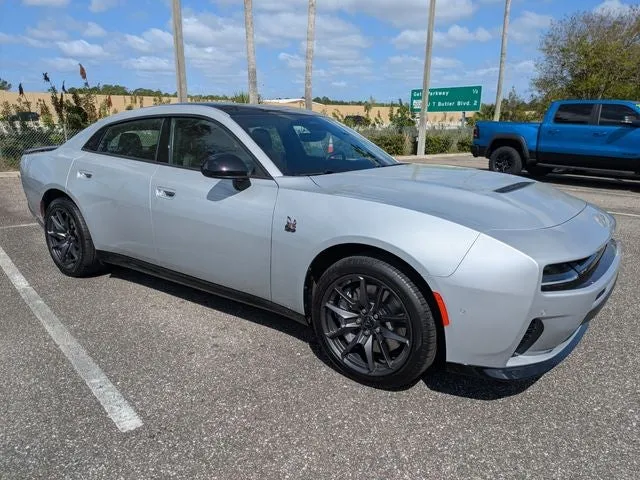 2026 Dodge Charger Scat Pack in Triple Nickel Exterior Paint — front three-quarter view