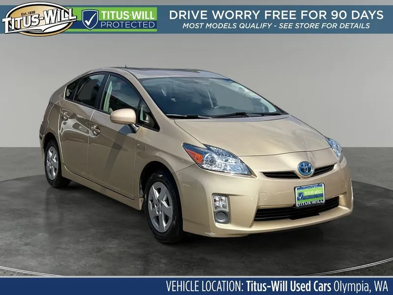 2011 Toyota Prius Four in Sandy Beach Metallic — front three-quarter view