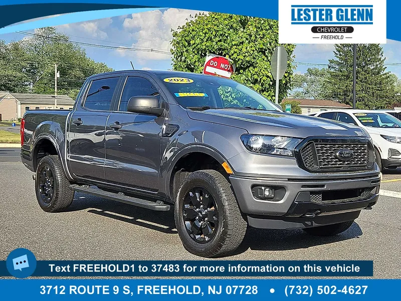 2023 Ford Ranger XLT in Gray — front three-quarter view
