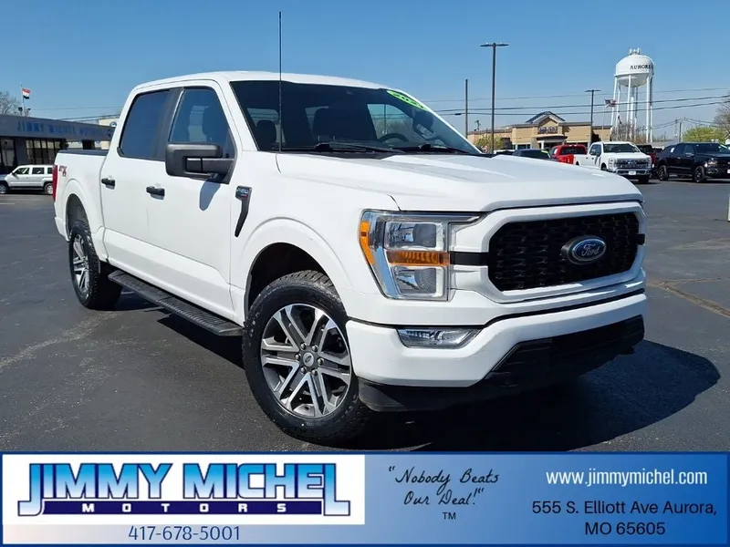 2021 Ford F-150 XL in Oxford White — front three-quarter view