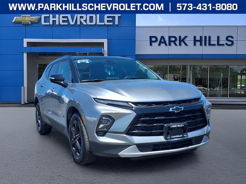 2024 Chevrolet Blazer 3LT in Sterling Gray Metallic — front three-quarter view