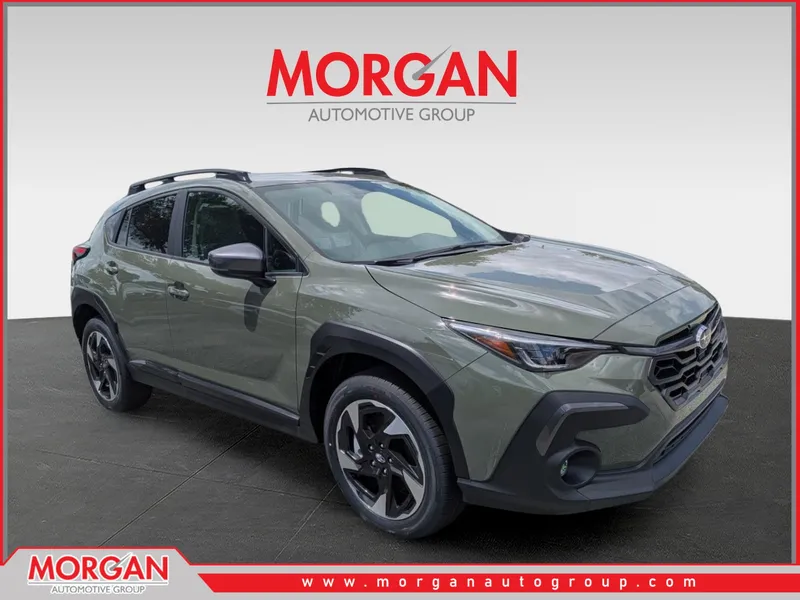 2026 Subaru Crosstrek Limited in Alpine Green — front three-quarter view