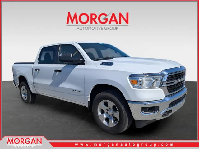 2024 Ram 1500 Big Horn/Lone Star in White — front three-quarter view