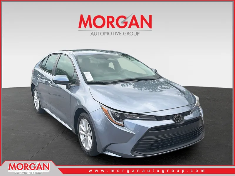 2024 Toyota Corolla LE in Celestite — front three-quarter view
