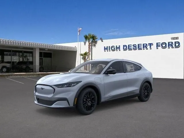 2026 Ford Mustang Mach-E Select in Gray Metallic — front three-quarter view
