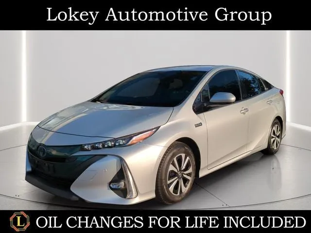2017 Toyota Prius Prime Advanced in Classic Silver Metallic — front three-quarter view