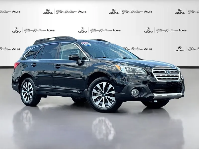 2017 Subaru Outback 2.5i Limited in Crystal Black Silica — front three-quarter view