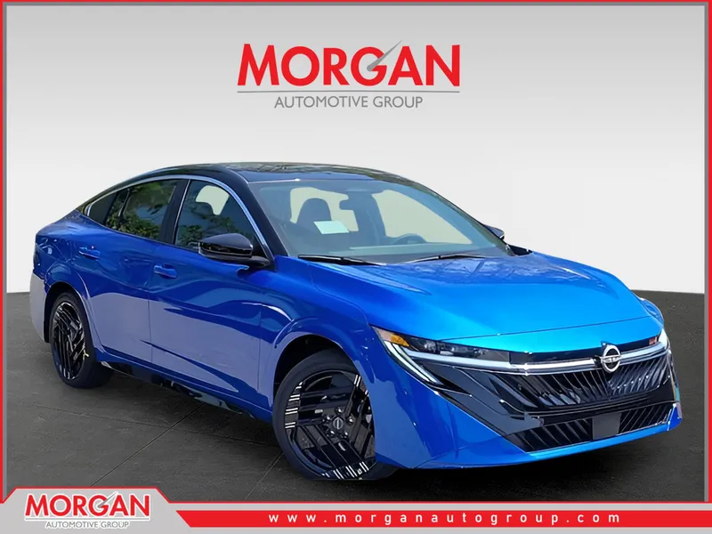 2026 Nissan Sentra SR in Blue — front three-quarter view