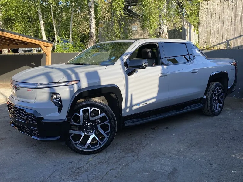 2025 Chevrolet Silverado EV RST - Max Range in Slate Gray Metallic — front three-quarter view