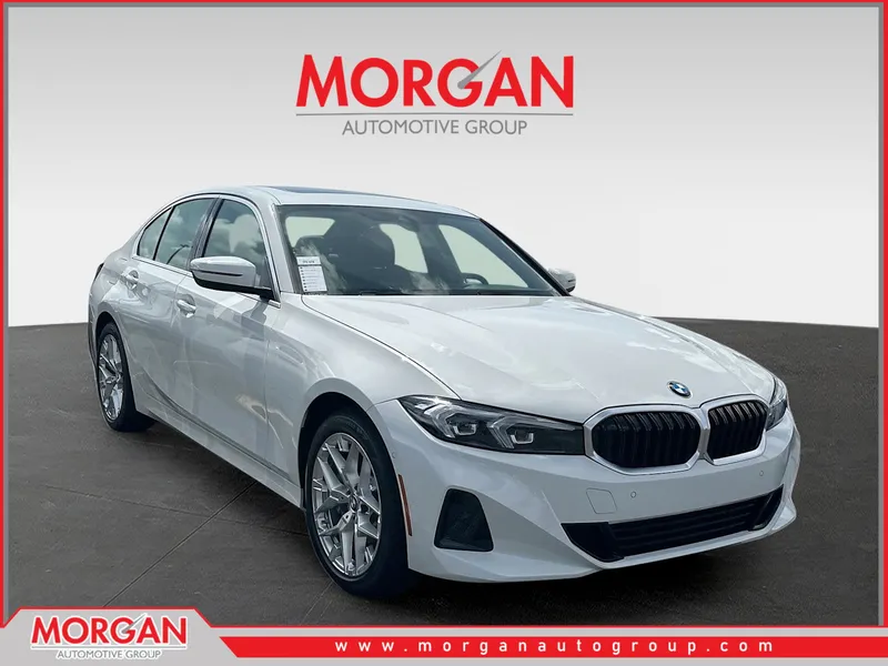 2026 BMW 3 Series 330i in White — front three-quarter view