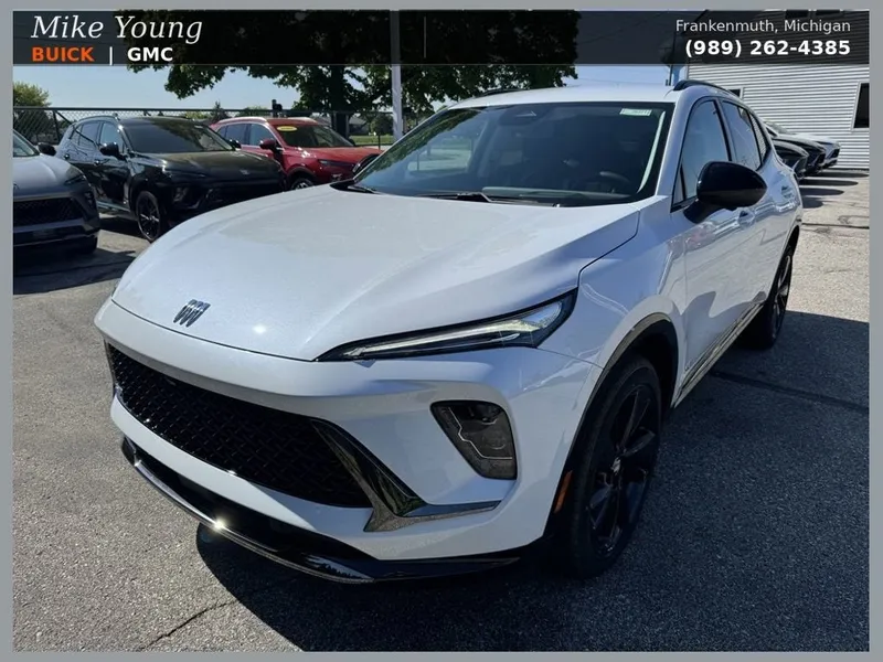 2026 Buick Envision Sport Touring in Iridescent White Tricoat — front three-quarter view