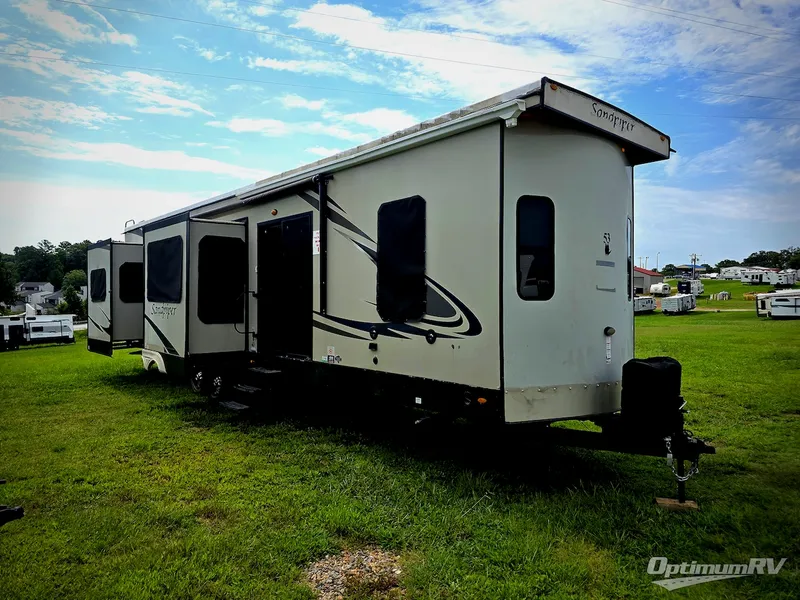 2021 Forest River Sandpiper Destination — front three-quarter view