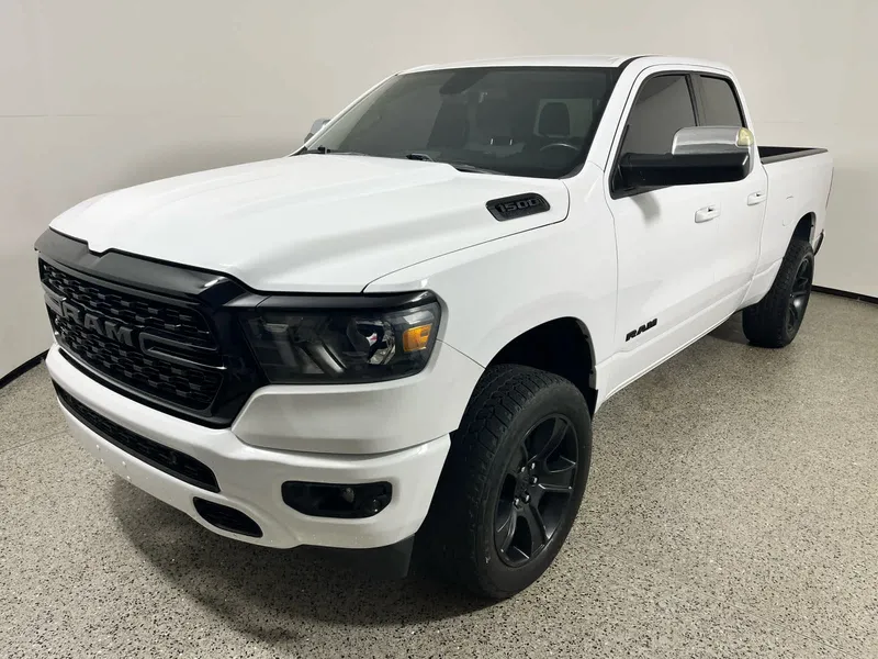 2022 RAM 1500 Big Horn in Bright White Clearcoat — front three-quarter view