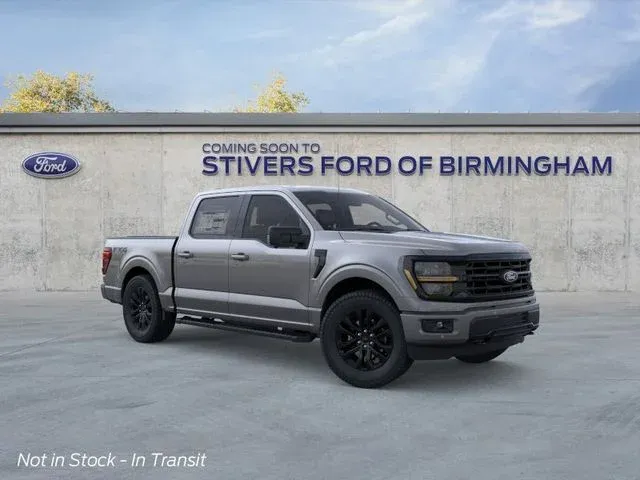 2026 Ford F-150 XLT in Gray — front three-quarter view