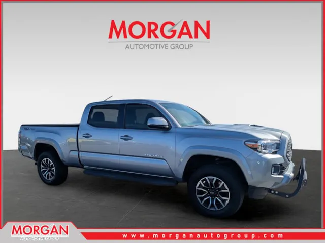 2021 Toyota Tacoma TRD Sport in Silver — front three-quarter view