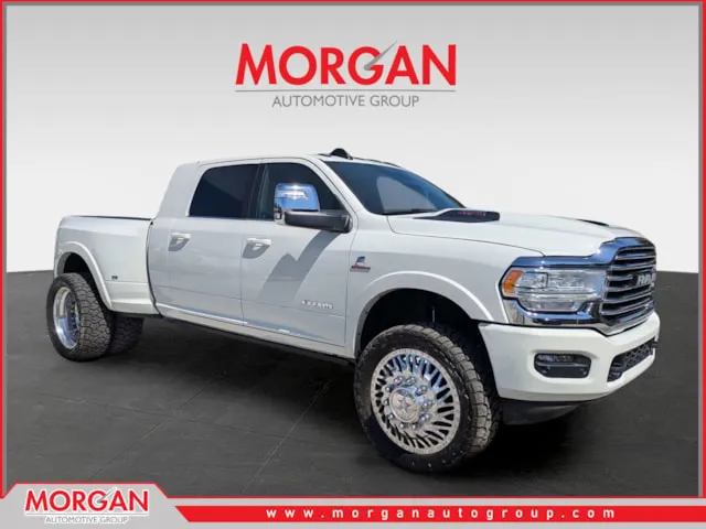 2023 Ram 3500 Limited Longhorn in White — front three-quarter view
