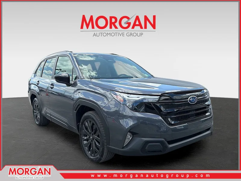 2026 Subaru Forester Sport in Magnetite Gray Metallic — front three-quarter view