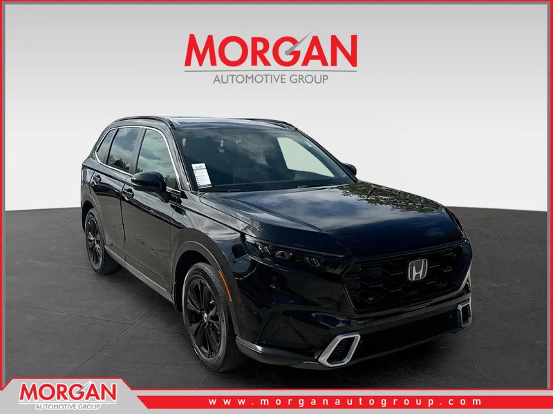 2024 Honda CR-V Hybrid Sport Touring in Crystal Black Pearl — front three-quarter view